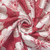 Petals Embroidery Material—100% Polyester—Dressmaking Fabric—Width 59" Inches Wide—Sold By The Yard